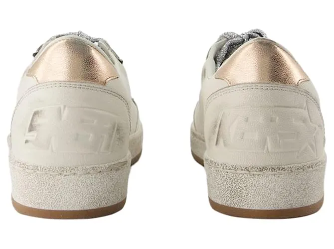 ZAPATILLAS BALLSTAR  GOLDEN GOOSE DELUXE BRAND  CUERO  BLANCO 