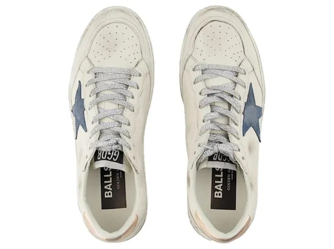 ZAPATILLAS BALLSTAR  GOLDEN GOOSE DELUXE BRAND  CUERO  BLANCO 