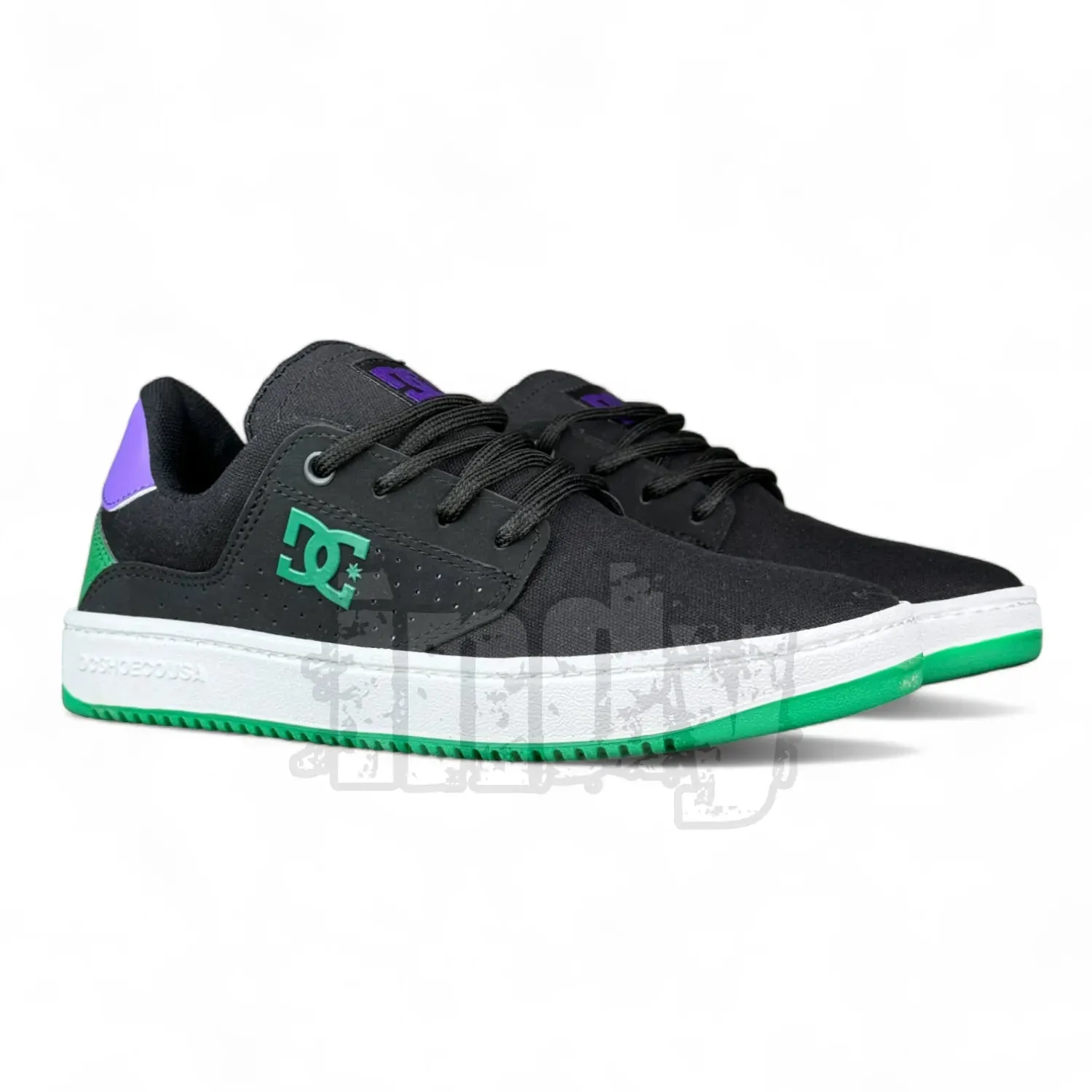 Zapatillas Dc Plaza Tc Tx Ss Negro Verde Violeta