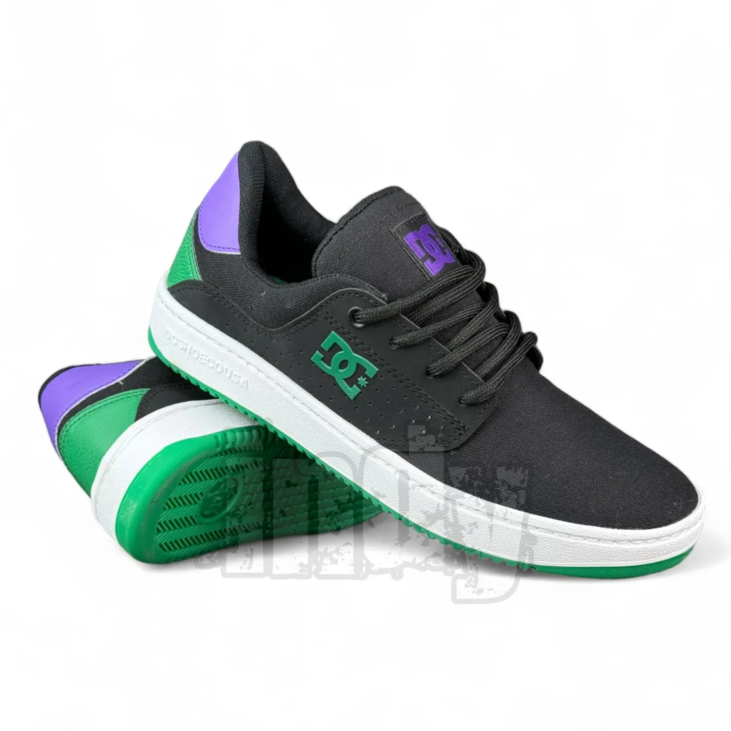 Zapatillas Dc Plaza Tc Tx Ss Negro Verde Violeta
