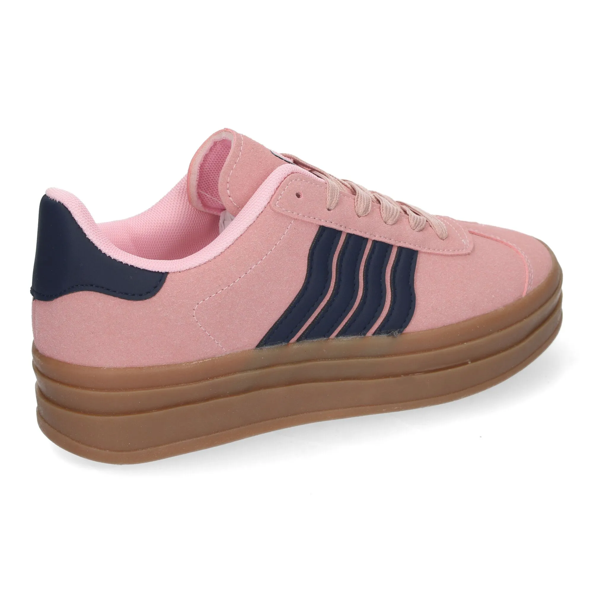 Zapatillas planas cómodas con plataforma para mujer rosa RA90059