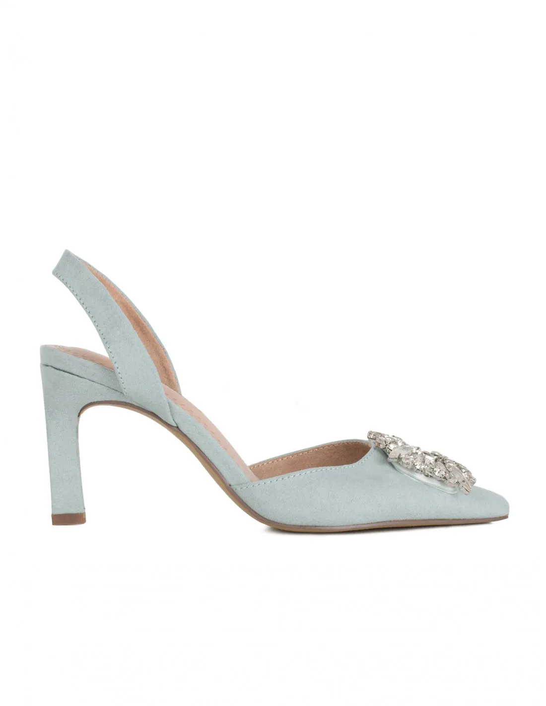 Zapatos Tacón Joya Celeste