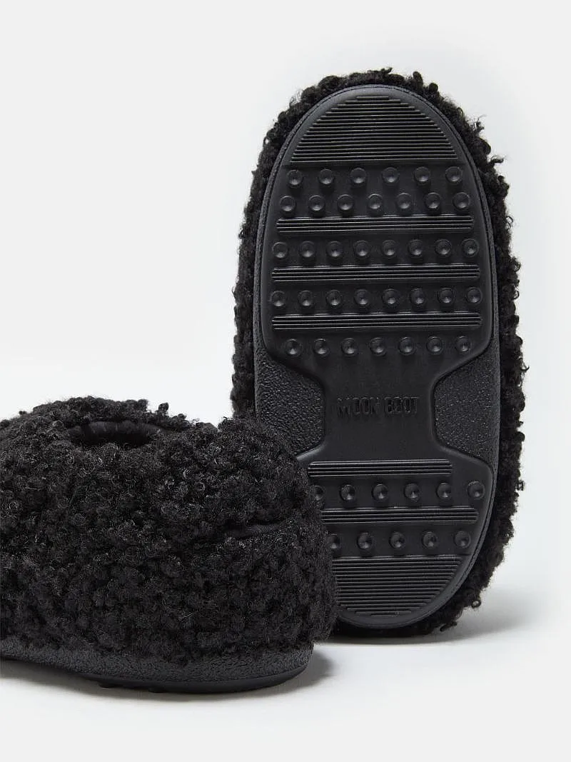 ZAPATOS TECNICA MOON BOOT SANDAL BAND FAUX CURLY  BLACK  WOMEN´S