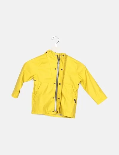 Zara Impermeable amarillo con capucha