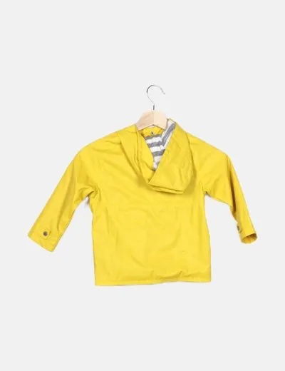 Zara Impermeable amarillo con capucha