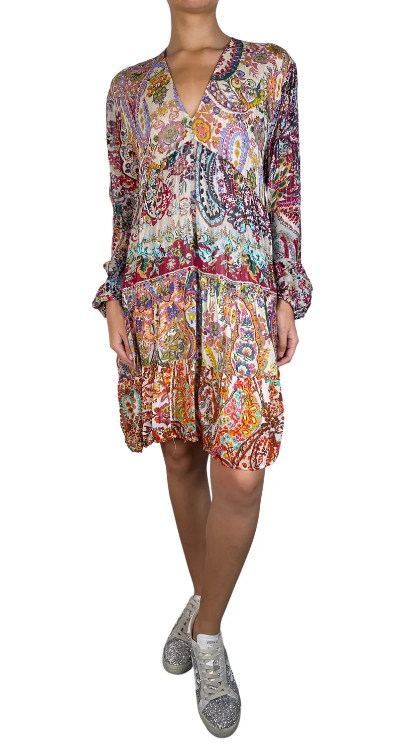 ZARA Vestido Estampado Translucido