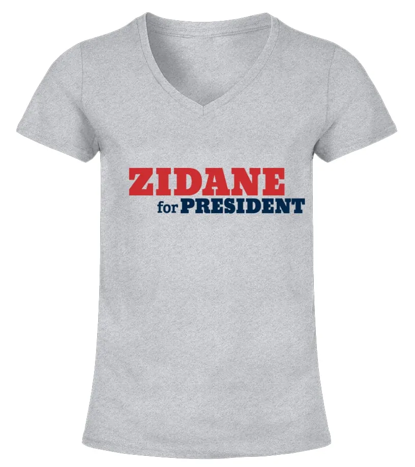 ZIDANE for President Camiseta cuello pico Mujer