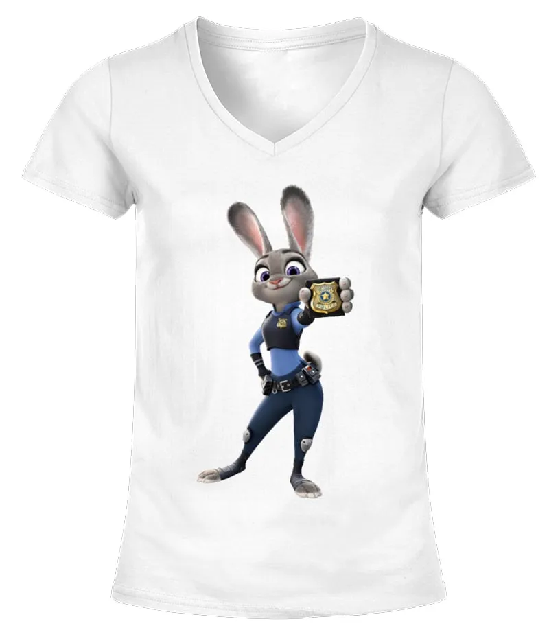 Zootopia Judy Hopps Camiseta cuello pico Mujer