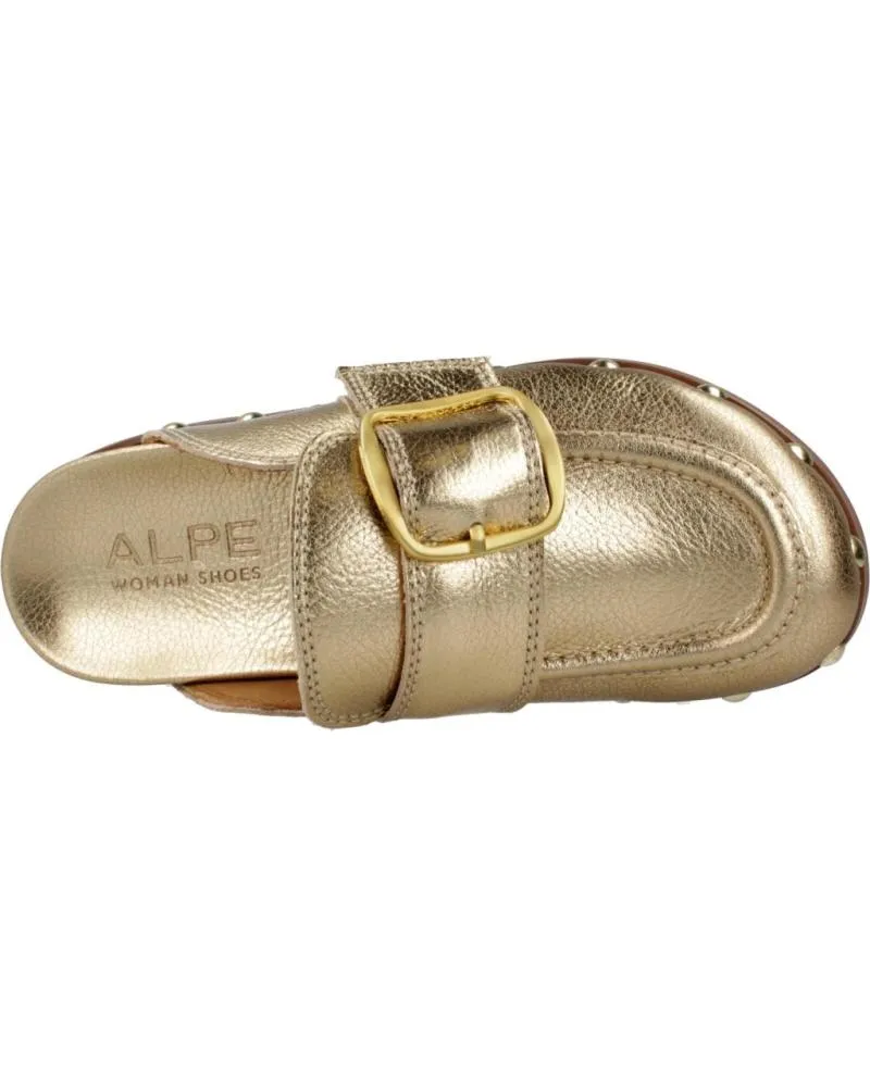 Zuecos ALPE  de Mujer ZUECOS MUJER MODELO 5058 COLOR ORO  GOLD